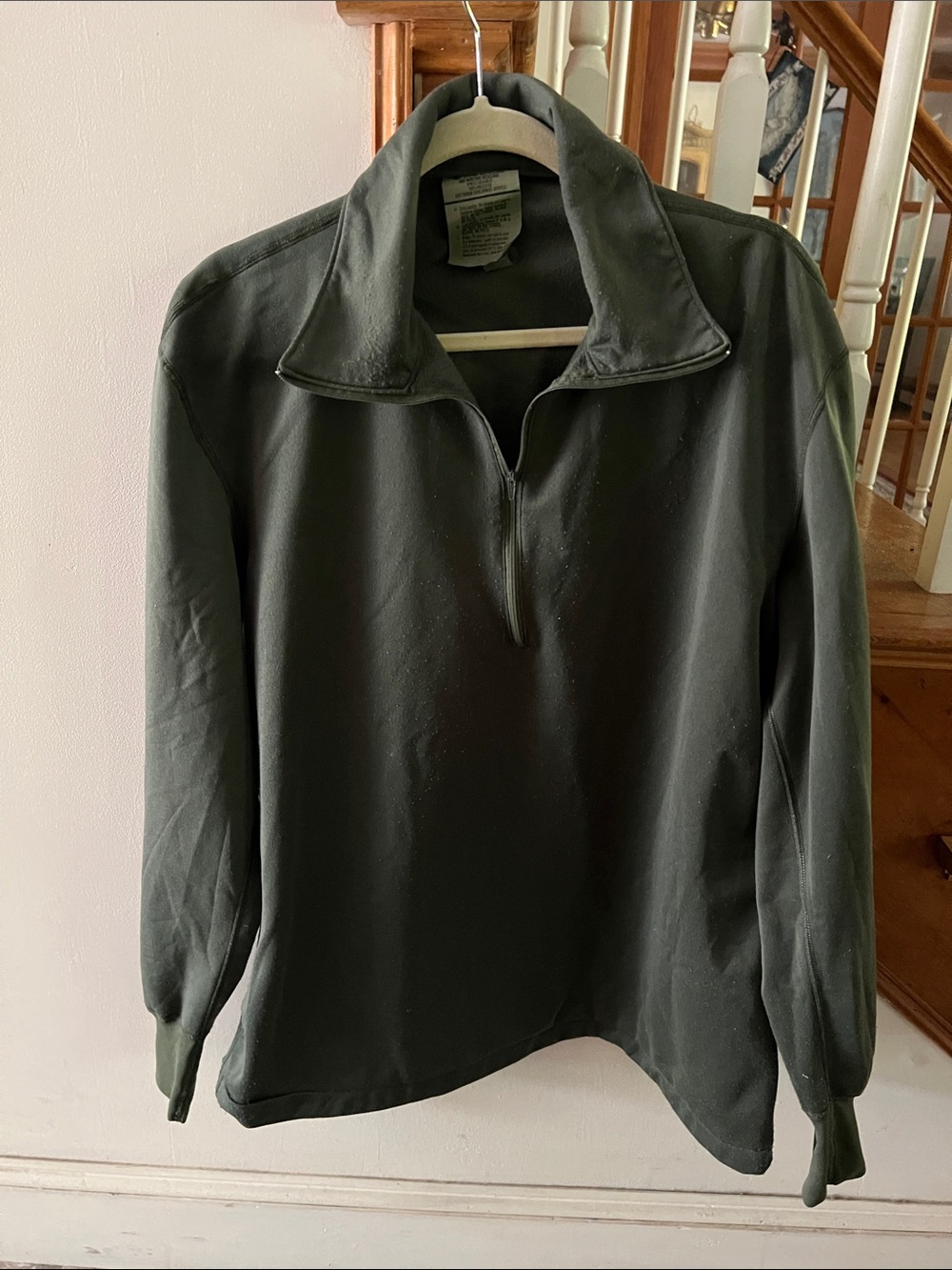 Military issued Tactical Olive Green 1/4 Zip Pullover Sleeping shirt